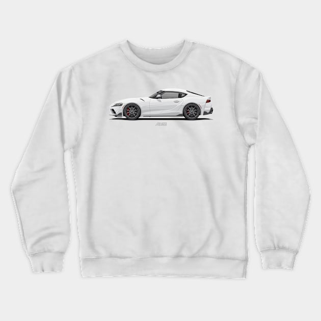 GR Supra MT Matte White Crewneck Sweatshirt by ARVwerks